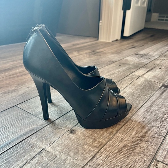 ELLE women’s high heel booties with small open toe - Picture 5 of 11